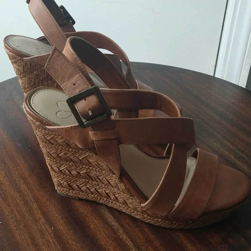 Jessica Simpson Tan Platform Sandals
